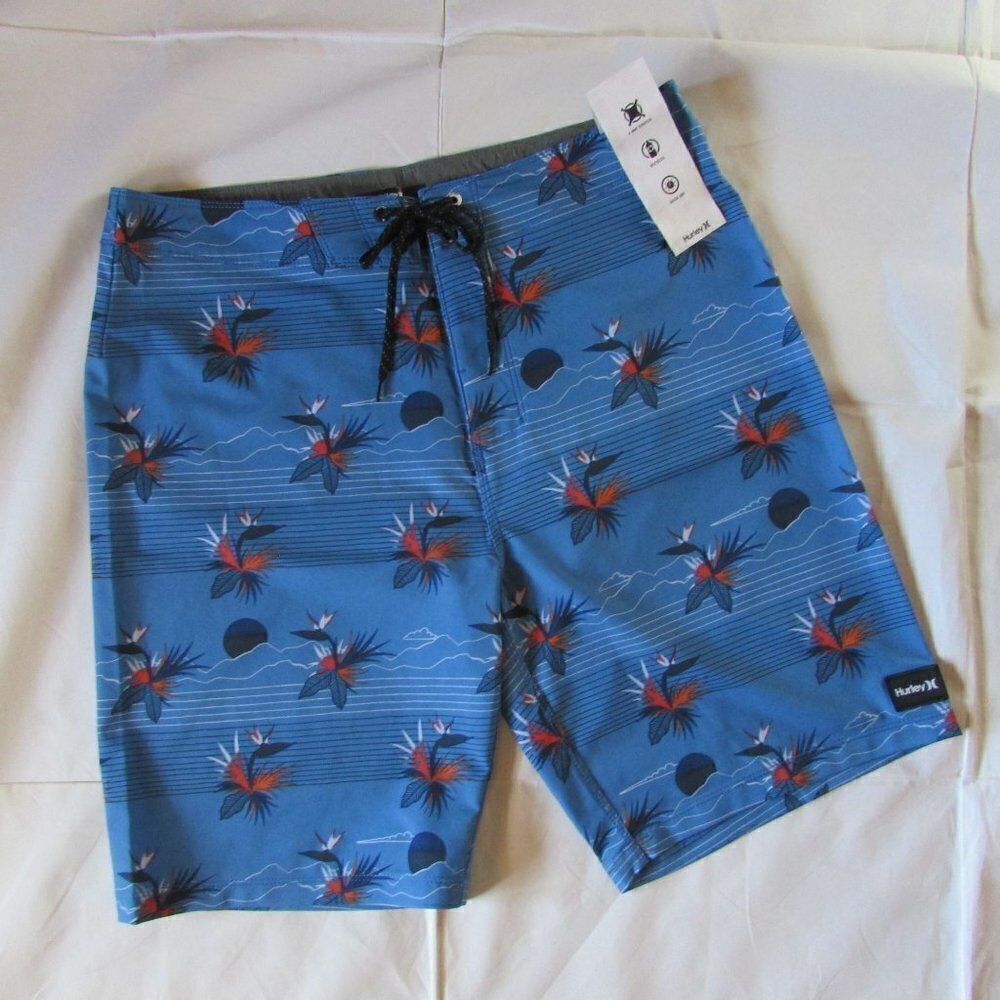 Hurley Men's Phantom Weekender 20" Boardshorts Swim Trunks Rift Blue